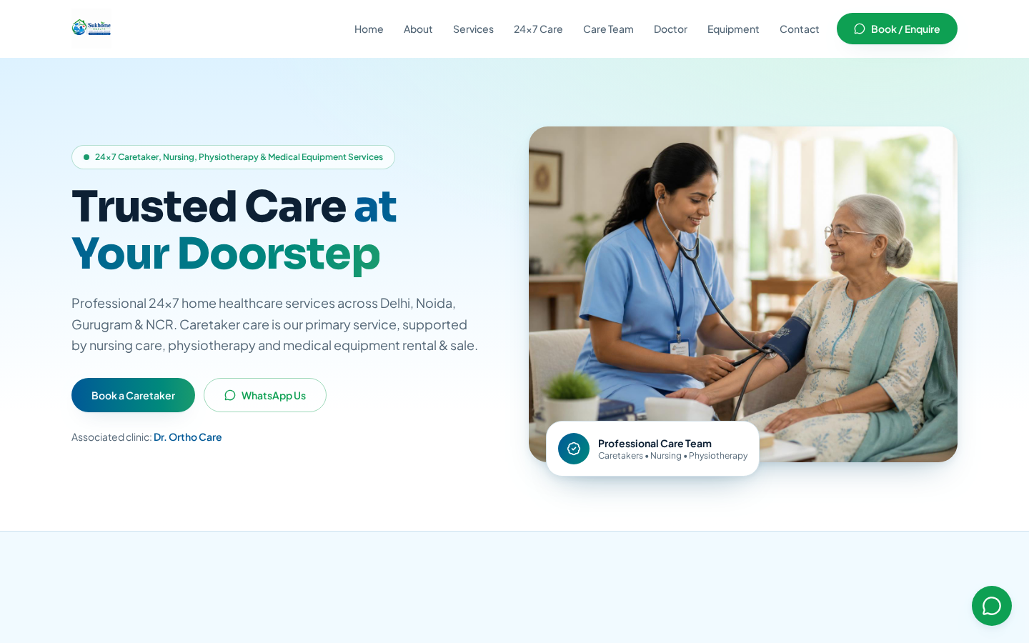 Sukhome Health website homepage